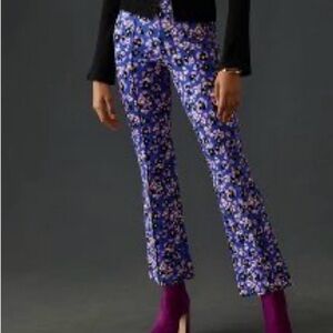 Anthropologie Maeve the Margot Floral Boot Cut Pants-S